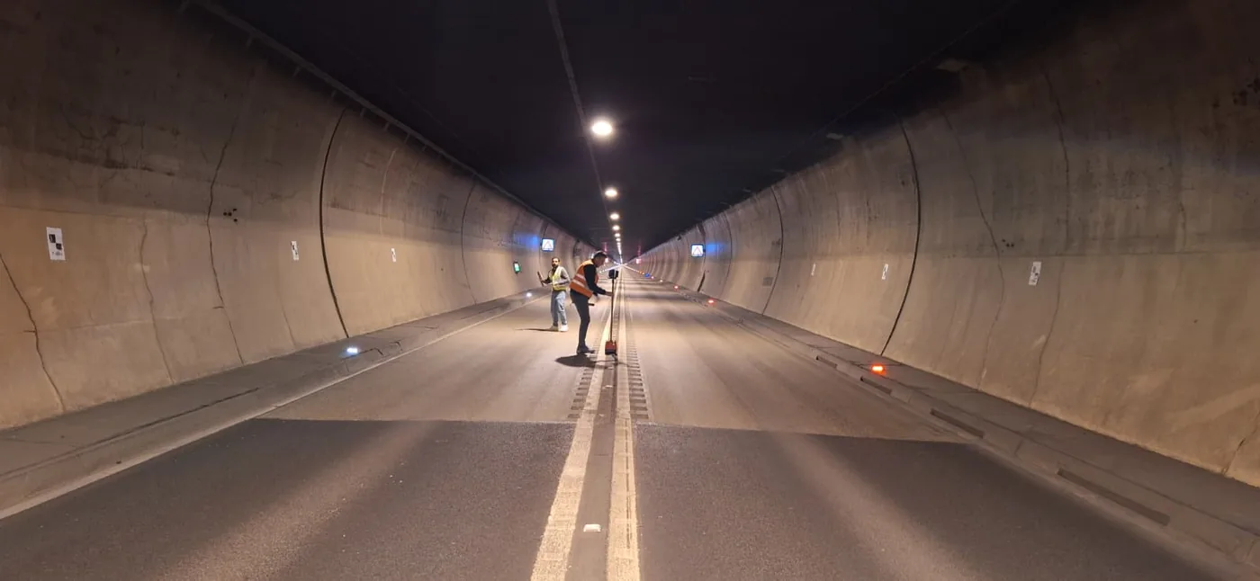 Tunnel inspection fieldwork, Slovenia
