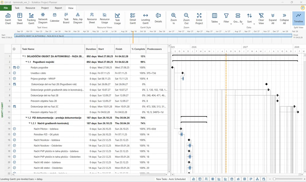 Project Planning screenshot