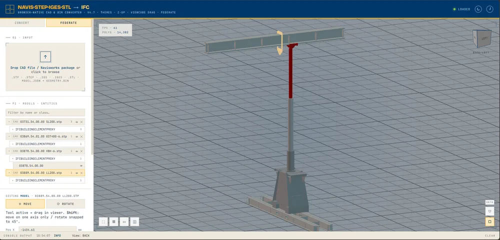 STEP to IFC Converter screenshot